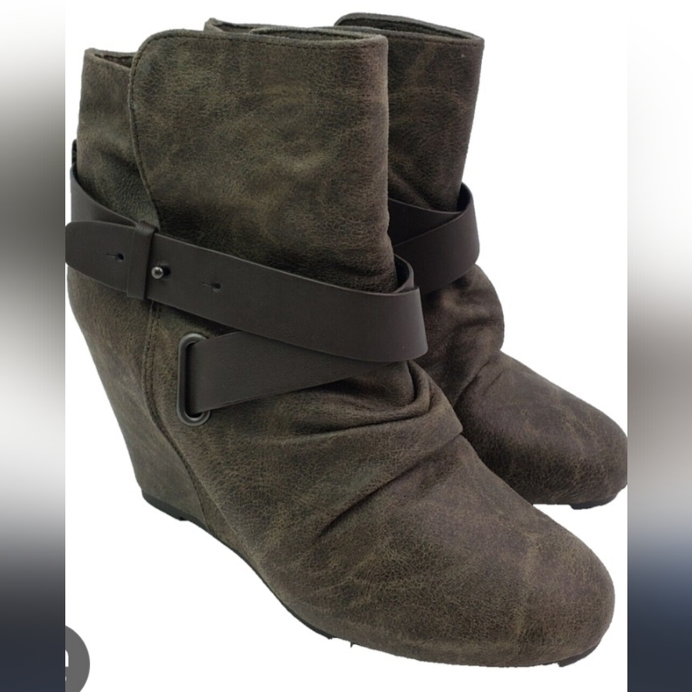 🥊Stylish Aldo Women's Hidden Wedge Ankle Boots - Grey
